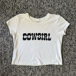 Brandy Melville Cowgirl Tee - White